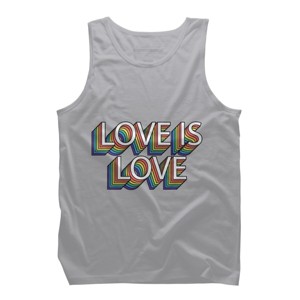 Adult Design By Humans Retro Love Is Love Pride By DudleyjazTank Top - 1 of 2
