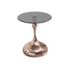 NicBex Small Round Coffee Table,Cocktail Table with Rose Gold Carbon Steel Legs,Space-Saving Side Table for Bedroom,Living Room Furniture - 2 of 4