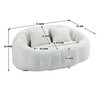 SKRAN Bean Bag sofa Lazy Sofa Lounger High Back Bean Bag Chair Couch for Indoor & Outdoor, Accent Floor Soft Lounge Chair (Beige chenille) - 3 of 4