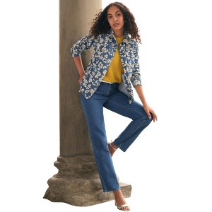 Jessica London Classic Cotton Denim Jacket - 1 of 4