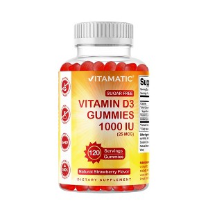 Sugar Free Vitamin D3 1000 IU - 120 Gummies - 1 of 4