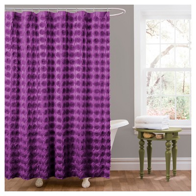 Emma Shower Curtain Purple - Lush Décor