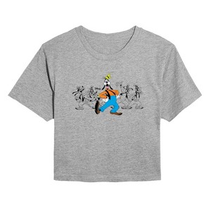 Women's - Disney - Goofy Chest Cropped Graphic T-Shirt - 1 of 4