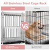 48-Inch Upgraded Heavy Duty Dog Crate - Reinforced Baseplate for Large Dogs, Double Door Design with Wheels & Removable Tray, Ideal for High Anxiety - 4 of 4