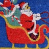 HomeRoots 18" X 30" Blue and Yellow Coir Santa Claus Outdoor Holiday Door Mat - 4 of 4