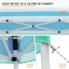 EAGLE PEAK Slant Leg Pop-up Canopy Tent Easy One Person Setup Instant Outdoor Beach Canopy Folding Portable Sports Shelter - 4 of 4