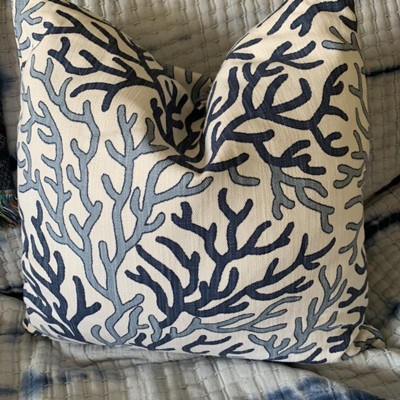 Coral reef throw outlet pillows