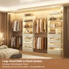 Aheaplus 8-11FT Closet Organizer with Drawers, Walk-in Wardrobe Closet System with 4 Hanging Rods - 3 of 4