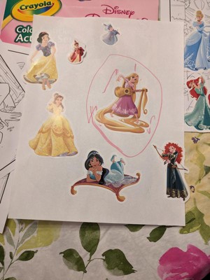 Disney Princess Coloring Book + Crayons + Ariel Jewel + Aurora Crown Double  Book