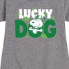 - Peanuts - Snoopy Lucky Dog Graphic Short Sleeve Fleece Dress - 2 of 4