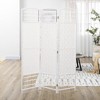 3 or 4 Panel Indoor Room Divider,Folding Privacy Screen,5.6" Room Separator,Wave Fiber Freestanding Partition Wall Divider for Home-The Pop Home - image 2 of 4