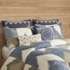 Sapphtopaz Duvet Cover Sets Bedding Sets Reversible Chevron Print Solid Color Back 3 Piece 1 Duvet Cover, 2 Pillow Shams - 3 of 4