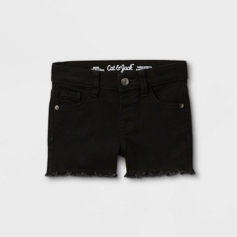 Girls black denim store shorts