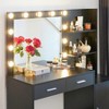 Vanity Desk with Mirror and Lights, 46.4IN Dressing Table with 2 Large Drawer&Large Vertical Organizer - 3 of 4