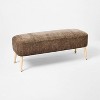 Corallina Upholstered Wooden Bench Natural Wood/Dark Brown - Threshold™ designed with Studio McGee - 2 of 4