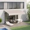PAGED Retractable Awning Aluminum Frame for Door Entrance Adjustable Protection with Manual Crank Handle for Deck, Yard - 3 of 4