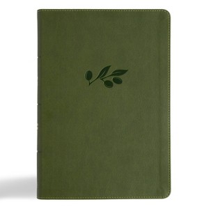 CSB Giant Print Single-Column Bible, Olive Leathertouch - by  Csb Bibles by Holman (Leather Bound) - 1 of 1