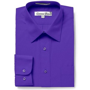 Gentlemen's Collection Men's Regular Fit Long Sleeve Dress Shirt – Available in Multiple Colors - 1 of 2