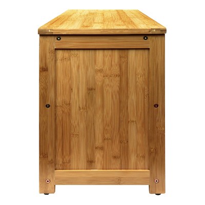 Eco-Friendly Bamboo Multi-Purpose Storage Bench with Shoe Organizer
