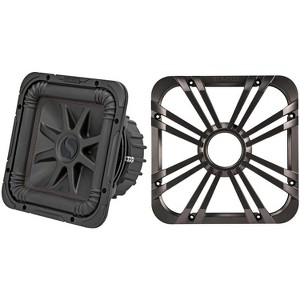 Kicker 45L7R104 L7R 10-Inch (25cm) Subwoofer, Dual Voice Coil, 4-Ohm w/ Charcoal LED Grill Bundle - 1 of 4