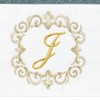 Linum Home Textiles 100% Turkish Cotton MONICA Gold Thread 2PC Embellished Hand Towel Set - 3 of 3