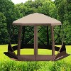 12x12ft Pop-Up Gazebo, Pop Up Canopy Outdoor Screen Tent 6 Side - 4 of 4