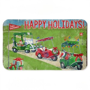 Stupell Industries Holiday Golf Time Printed Anti-Fatigue Floor Mat, design by Paul Brent, 30"x18" - 1 of 4