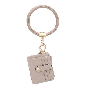 MKF Collection Jordyn Vegan Leather Bracelet Keychain with a Credit Card Holder by Mia K - 1 of 4