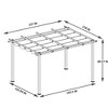 Sevobal Patio Umbrellas Outdoor Patio Retractable Pergola With Canopy Sun Shelter Pergola For Gardens, Terraces, Backyard, Beige, 157"*59"*89.37" - 3 of 4