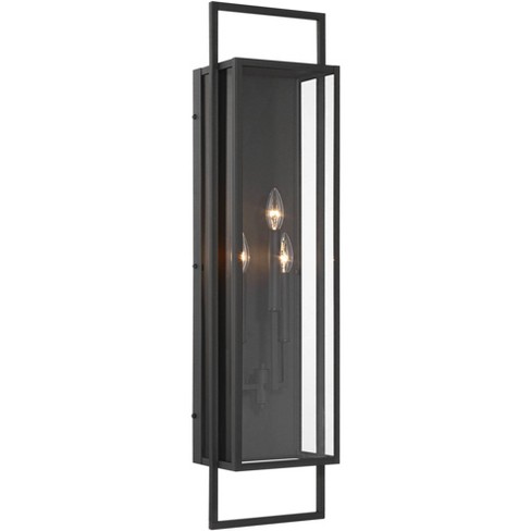 Possini Euro Design Possini Euro Jericho 35" High Textured Black Outdoor Wall Light - image 1 of 4