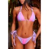 Moda Minx Sweet Like Candy 'Grape Crush' Contrast Double Strap Triangle Crystal Bikini Top - 4 of 4