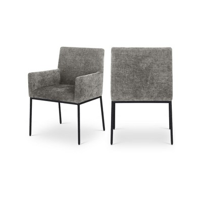 Meridian Furniture,Reeves Chenille Fabric Dining Chair, Set of 2