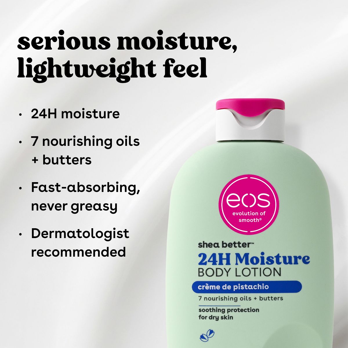 eos Shea Better 24H Moisture Body Lotion - Crème de Pistachio - 16 fl oz - thumbnail 6