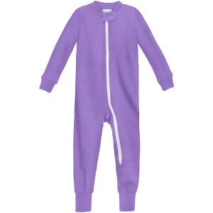 City Threads USA-Made Organic Cotton Super-Soft Footless Zip Footie - 1 of 4