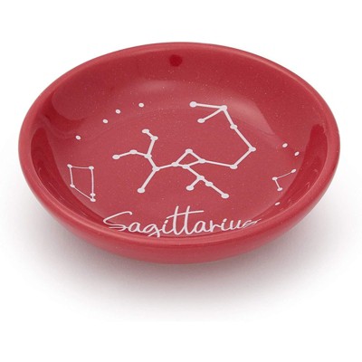 Zodaca Sagittarius Jewelry Tray, Ceramic Zodiac Sign Trinket Dish (3.5 Inches)