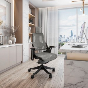 Vynxaria Techni Mobili LUX Ergonomic Executive Chair, Grey - 1 of 4