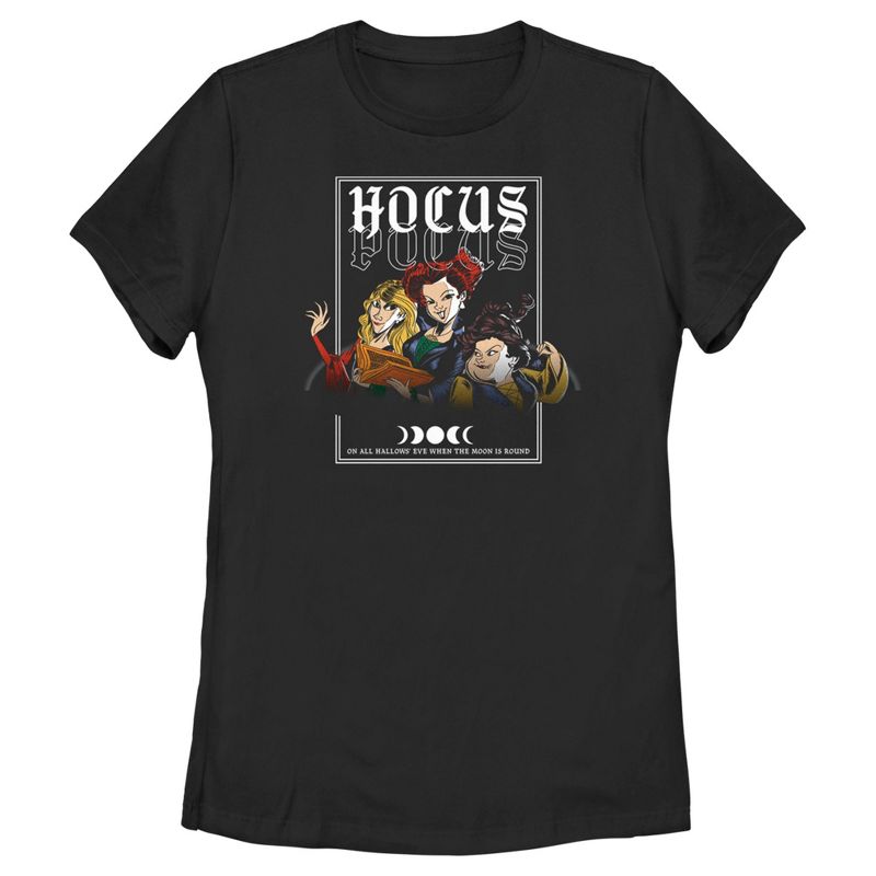 Women's Hocus Pocus Round Moon T-Shirt, 1 of 5