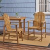 2pk Malibu Acacia Wood Patio Adirondack Dining Chairs - Christopher Knight Home - 2 of 4