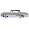 1955 Buick Century Windsor Gray and Dover White with Carlsbad Black Top 1/87 (HO) Scale Diecast Model Car by Oxford Diecast - 2 of 4