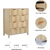 4 Drawer Dressers for Bedroom, Modern Closet Chest of Drawers with Waveform Fluted Panel, Large Wood Storage Dresser Organizer - 4 of 4