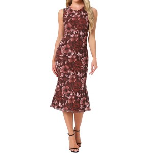 INSPIRE CHIC Women's Sleeveless Crewneck Midi Length Dress - 1 of 4