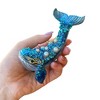 Dazzling Blue Whale Glass Ornament, Glitter and Rhinestones Christmas Decor| OrnamentallyYou - 4 of 4