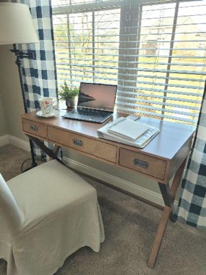 Hairpin Writing Desk with Storage Brown - Threshold™