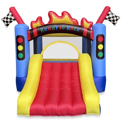 Cloud 9 Race Car Track Inflatable Bounce House with Slide