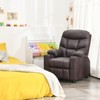Infans Kids Youth Recliner Chair PU Leather w/Cup Holders & Side Pockets - 2 of 4