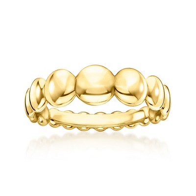 RS Pure by Ross-Simons 18kt Gold Vermeil Flat-Bead Ring