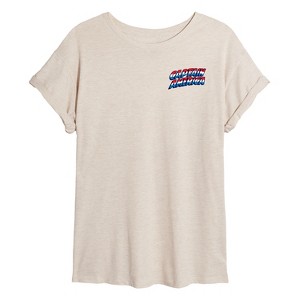 Women's - Marvel - Captain America Comic Book Oversized Graphic T-Shirt - 1 of 4