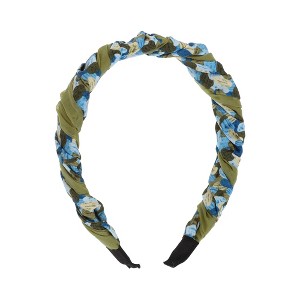 Unique Bargains Women's Fashion Elegant Pleated Headband 6.10"x5.12" Green 1 Pc - 1 of 4