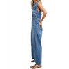 Women's Denim Shirt Sleeveless Jumpsuit - BluIvy - 4 of 4
