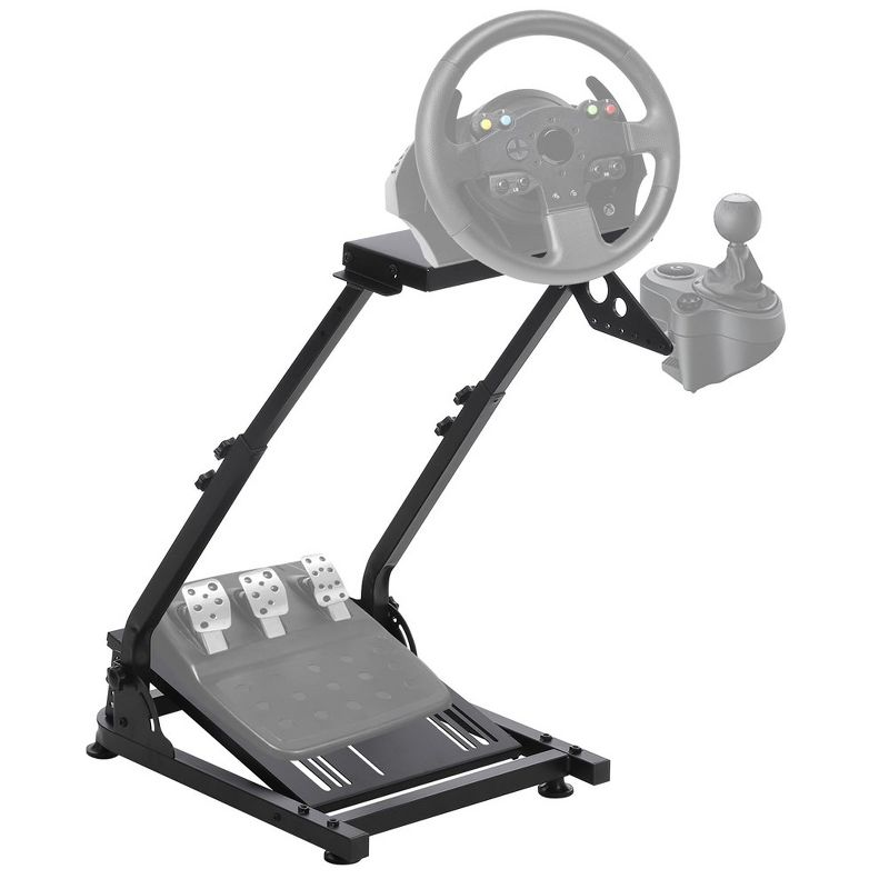Racing Wheel Stand, Steering Wheel Stand Compatible with Logitech G920 G29 G27 G25 Gaming Cockpit Height Adjustable, 1 of 7